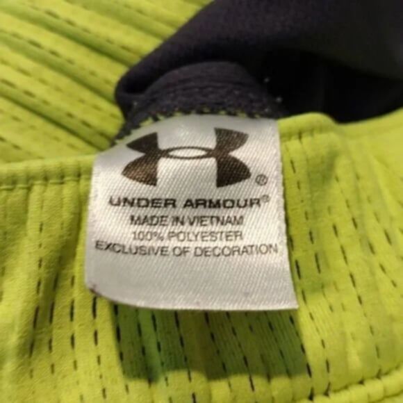 Under Armour Neon Yellow Texas Christian University Athletic Shorts Size Medium! - Picture 6 of 16